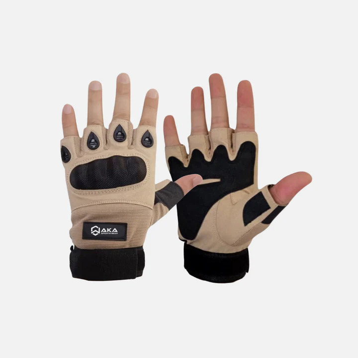 HALF FINGER MENS GLOVES SUMMER - Brown