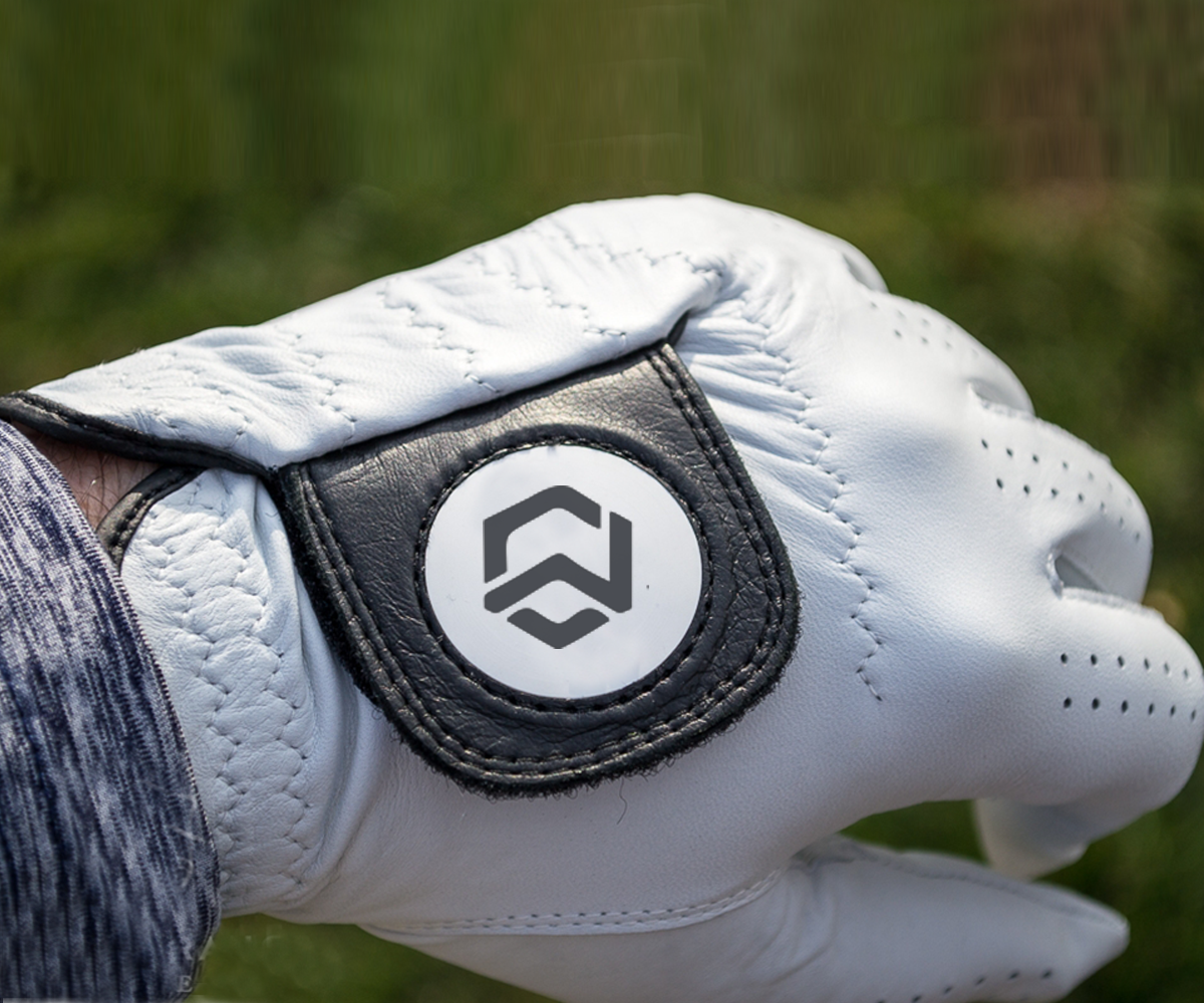 Mens Premium Leather Golf Glove - White - Image 2
