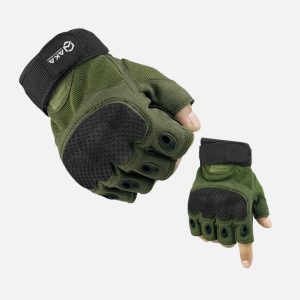Half Finger Gloves - Green